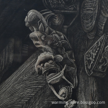 The relationship between architecture and pen painting